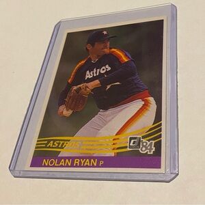 Nolan Ryan 1984 Donruss Baseball Card #60 Vintage Collectible Houston Astros